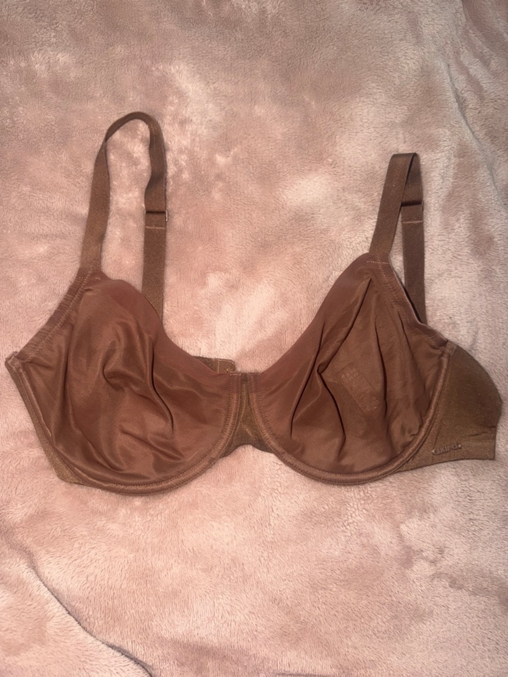 Skims unlined mesh bra in cocoa 36DD
